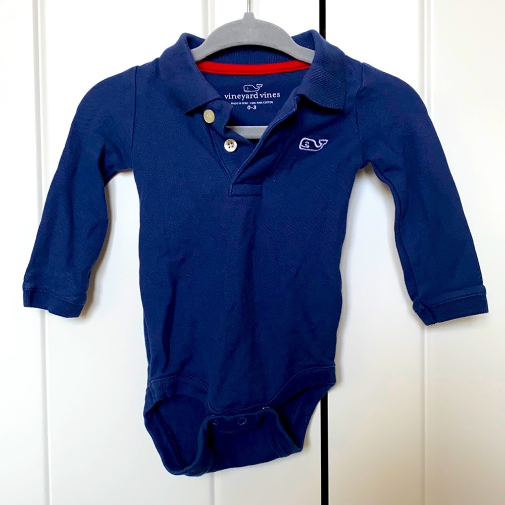 Vineyard Vines long sleeved collared onesie